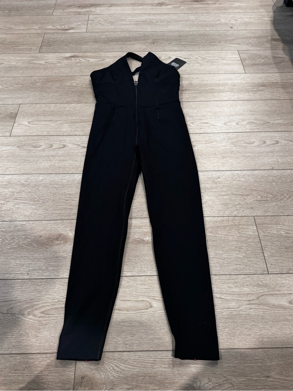 Savage X Fenty Black Hotline Jumpsuit (2023) with Front Zip